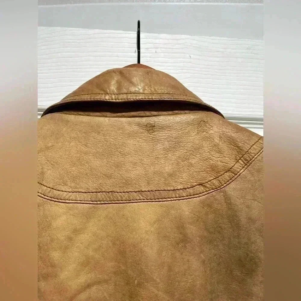 NZO New Zealand Outback brown Leather bomber jacket